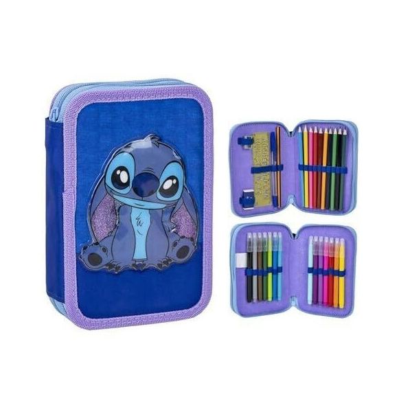 Lilo & Stitch Federtasche 2-Fach  Disney Lilo und Stitch, gefülltes Federmäppchen